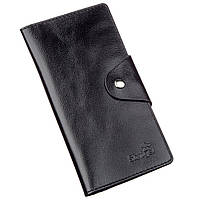 Бумажник мужской вертикальный из кожи алькор на кнопках SHVIGEL 16177 Черный sm
