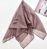 Натуральный шифоновый летний платок. Изысканный легкий платок на голову в церковь Темно - Розовый