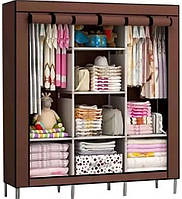 Новинка! Шкаф тканевый складной STORAGE WARDROBE 88130 на 3 секции 130х45х175 см