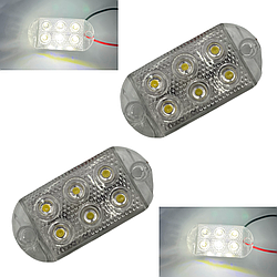Габаритний ліхтар LED/ЛЕД причепа для вантажних авто 12-24V білого кольору