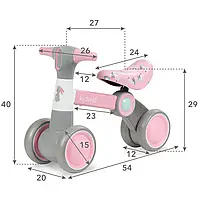 Беговел для малышей Kidwell PETITO Велобег велосипед (12-36 мес) Беговел без педалей для девочек