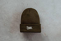 Шапка Staff мужская зимняя шапка хаки 24 logo khaki Advert Шапка Staff чоловіча зимова шапка хакі 24 logo