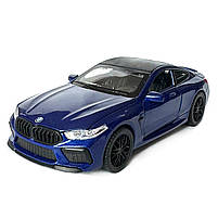 Машинка металева  BMW M8 Competition Coupe БМВ синя звук світло інерція відкр двері багажник капот Автосвіт 1:32, 14,9*4,9*5,9см, фото 4
