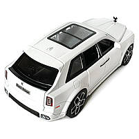 Машинка металева Rolls-Royce Ghost BLACK BADGE ролс ройс білий звук світло інерція відкр двері капот Автосвіт 1:32,15*8*5,5см, фото 5