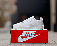 Мужские крутые кроссовки Nike Air Force 1 Low Classic White белые для парня найк аир форс Advert Чоловічі