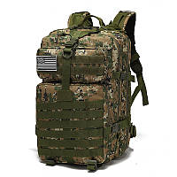 Rest Рюкзак тактичний RESTEQ 45 л, зелений, 28х28х48 см. Армійський рюкзак