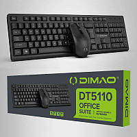 Rest Клавіатура комп'ютера з мишкою Dimao DT5110. Набір офісна клавіатура та мишка англ розкладка