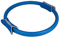 Кільце для пілатесу EasyFit синє 38 см універсальний фітнес тренажер для йоги і розтяжки поліпропілен EVA