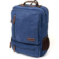 Рюкзак текстильный дорожный унисекс на два отделения Vintage Синий Advert Рюкзак текстильний дорожній унісекс