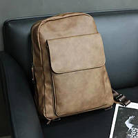 Классический мужской городской рюкзак из эко кожи Коричневый Advert Класичний чоловічий міський рюкзак з