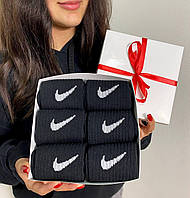 Мужские носки , Бокс мужских высоких носков Nike 41-45 на 6 паров в подарочной коробке PRO_385