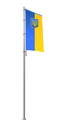 Флагшток из нержавеющей стали Г образный 6 метров (ID#830498774), цена ...