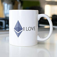 Кружка с принтом "Ethereum i love" 330 мл Белая PRO_199