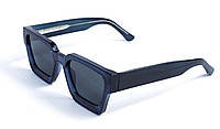 Чорні унісекс окуляри з пластиковою чорною оправою та темними лінзами Advert
