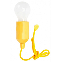 Фонарь-лампа X-Balog BL 15418 светодиодный на шнурке работает от батареек Желтый PRO_85