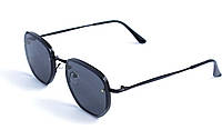 Черные солнцезащитные очки Splendor-bl Унисекс для него и ее черная металлическая оправа и черные линзы Advert