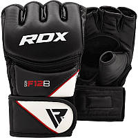 Рукавички ММА RDX Rex Leather Black M лучшая цена с быстрой доставкой по Украине