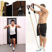 Фитнес резинки 5 штук exercise pipe | Резина для тренировок | Резиновые YN-536 фитнес ленты (WS)