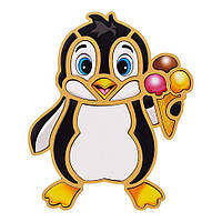 Деревянный пазл-вкладыш "Пингвин" Ubumblebees (ПСД120) пазл-контур Advert Дерев'яний пазл-вкладиш "Пінгвін"