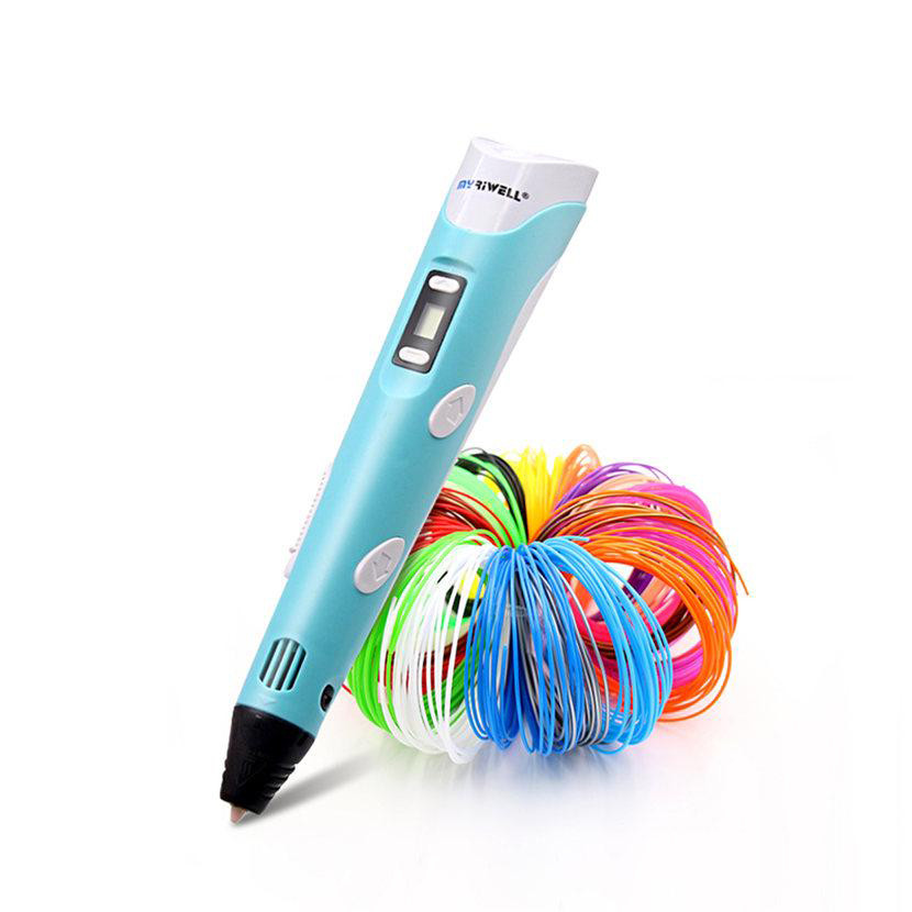 Оригинальная 3d ручка 3D ручка Smart 3D Pen 2 голубая, 3d ручка с дисплеем, 3d ручка WM-593 на аккумуляторе - фото 8 - id-p1470857454