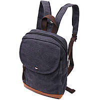 Рюкзак для мужчин из плотного текстиля Vintage 22182 Черный sm