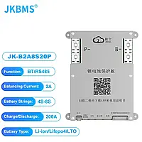 Jikong Smart BMS B2A8S20P (3-8S) LiFePO4/Li-ion/LTO 200A