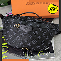 Бананка для спорту louis vuitton Чорна сумка LOUIS VUITTON Чоловічі сумки Louis Vuitton Сумка чорна луї вітон