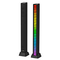 Rest Светодиодный светильник RGB с микрофоном. LED светильник "Уровни музыки", 32 светодиода 5V, 18 см.