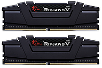 Память 32Gb x 2 (64Gb Kit) DDR4, 3200 MHz, G.Skill Ripjaws V, Black (F4-3200C16D-64GVK) (206621)