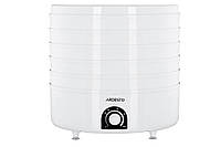 Сушарка овочів та фруктів Ardesto FDB-5385, White, 520W, керування механічне, 5 лотків, висота сушильного піддону 4см, діаметр