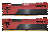 Память 16Gb x 2 (32Gb Kit) DDR4, 4000 MHz, Patriot Viper Elite II, Black/Red (PVE2432G400C0K) (235621)