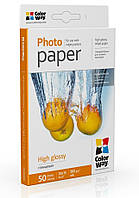 Фотобумага ColorWay, глянцевая, A6 (10x15), 180 г/м², 50 л (PG1800504R) (35308)