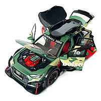 Машинка металева Audi RS6 DTM BETSAFE Ауді зелена 1:24 звук світло відкр двері капот багажник Автосвіт 20,5*8,5*7см (AP-2025), фото 6
