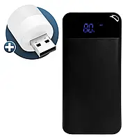 УМБ iBattery Power Bank YM-476 20000 mAh Зовнішній акумулятор (повер банк, портативна батарея) Black + Подарунок USB-лампочка