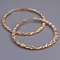 Сережки-кільця XР M&L. Позолота 18К. Діаметр: 50 мм. Товщина: 2 мм.