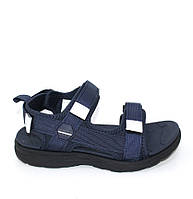 Сині текстильні дитячі сандалі на липучках для хлопчиків літні