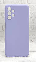 Чехол Silicone Case для телефона Samsung Galaxy A32 5G / A326 бампер с микрофиброй сиреневый