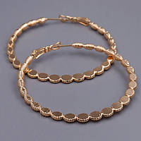 Сережки-кільця XР M&L. Позолота 18К. Діаметр: 48 мм. Товщина: 2 мм.