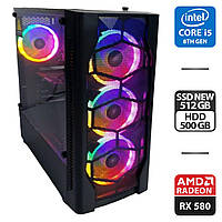 Ігровий ПК 1stPlayer Fire Dancing V2 Tower NEW / Intel Core i5-8400 (6 ядер по 2.8 - 4.0 GHz) / 16 GB DDR4 /