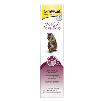 Паста GimCat Malt-Soft Extra, для кішок, для виведення шерсті і поліпшення моторики шлунка, 100 г