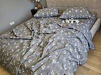 Комплект постельного белья Вербена серый GOFRE Полуторний (2198505593)