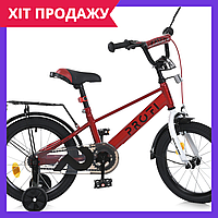 Детский велосипед с дополнительными колесами 16 дюймов Profi MB 16021-1 красный