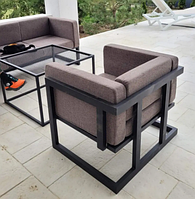 Кресло ЛОФТ Престон + мягкие, водонепроницаемые, комфортные, со съемными чехлами подушки для офиса, дома, дачи