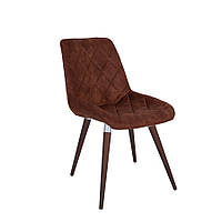 Стілець обідній Nicole wood бук 1.031 alu RMB тканина pl-06 коричнева (Новий Стиль ТМ)