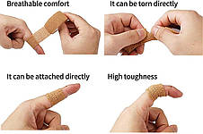 Манікюрний еластичний бинт 2,5 см для захисту пальців майстра нігтьового сервісу Бежевий В1, фото 3