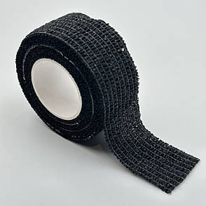 Манікюрний еластичний бинт 2,5 см для захисту пальців майстра нігтьового сервісу Чорний В5, фото 2