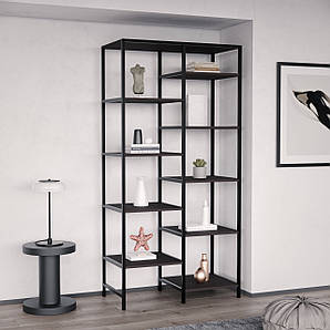 Стелаж для дому в стилі лофт, стелаж лофт, книжковий стелаж лофт для дому N-03 Венге Темний