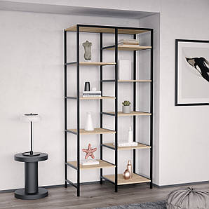 Стелаж для дому в стилі лофт, стелаж лофт, книжковий стелаж лофт для дому N-03 Дуб Сонома