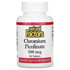 Chromium Picolinate 500 mcg Natural Factors, 90 таблеток