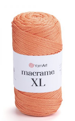 Macrame XL Yarnart(4мм)-160 померанчевий, фото 1